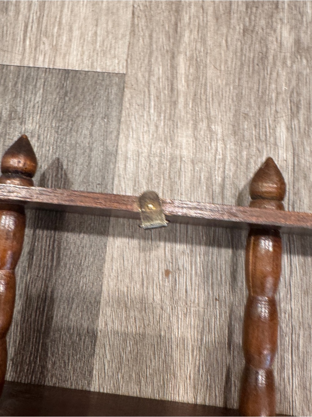 Vintage Wooden Spindle Wall Display Shelf For Small Knick Knack 26”x10”x2” - Picture 6 of 9